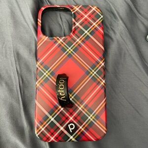 Loopy Cases - Red Tartan Plaid. iPhone 13 ProMax (6.7” Screen)